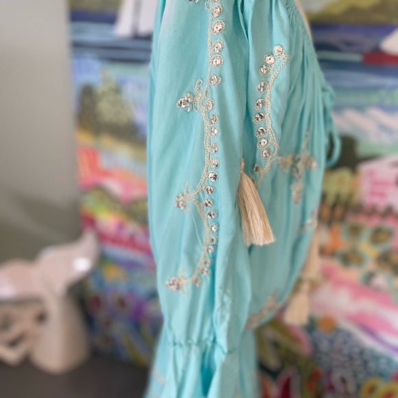 NEW! Blue Ginger Sequined Cover Up Dress - Picture 10 of 11